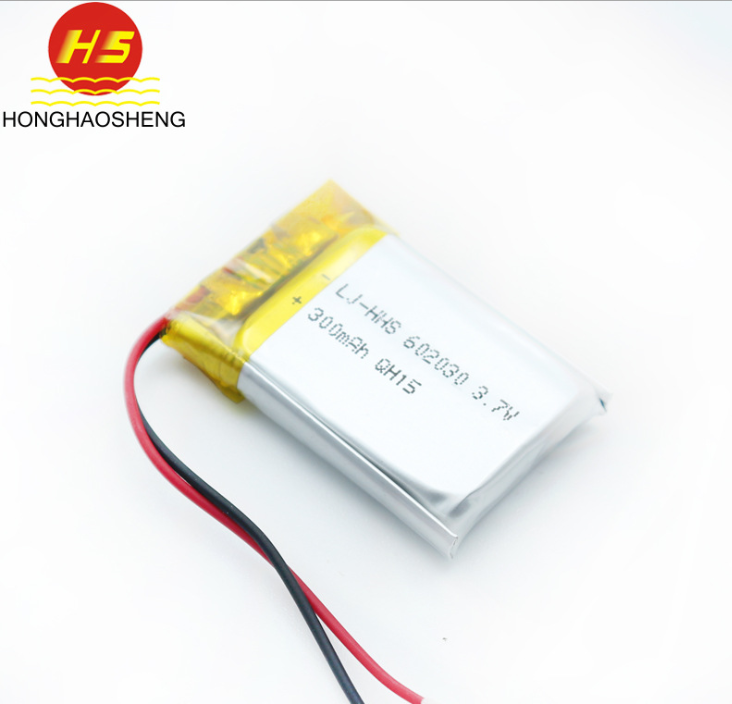 602030 300mah聚合物锂电池 3.7v电子锁LED灯具智能穿戴产品电池